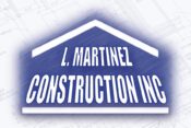 L Martinez logo with blueprint
